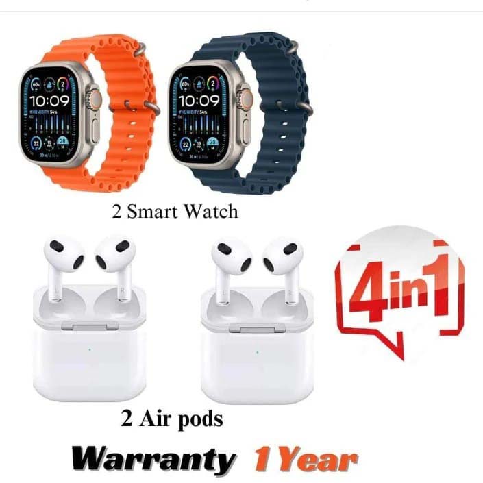 2 Ultra Smart Watches & 2 Airpods